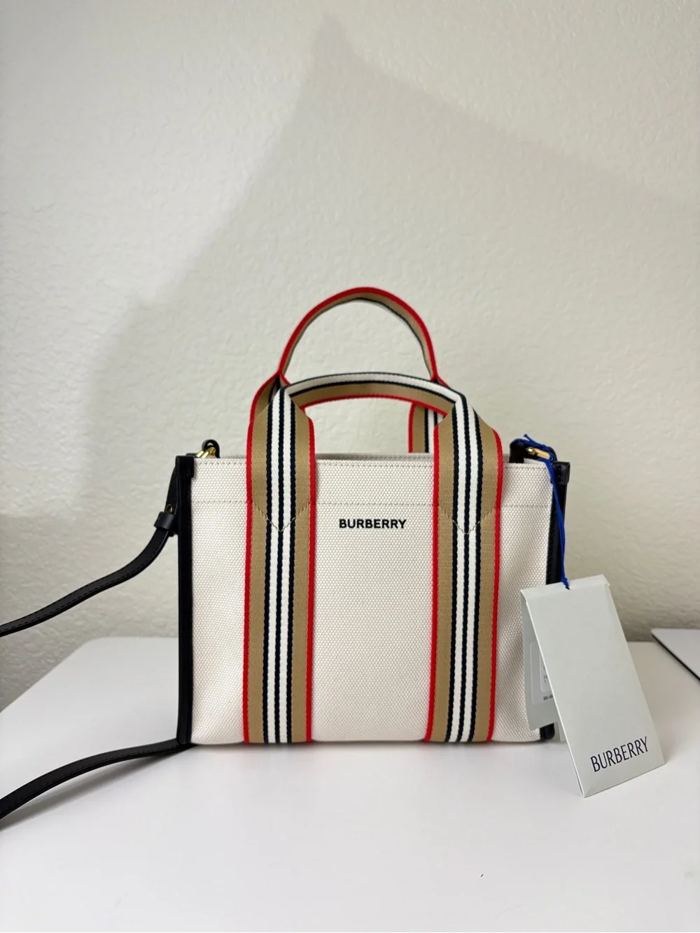 Burberry striped canvas